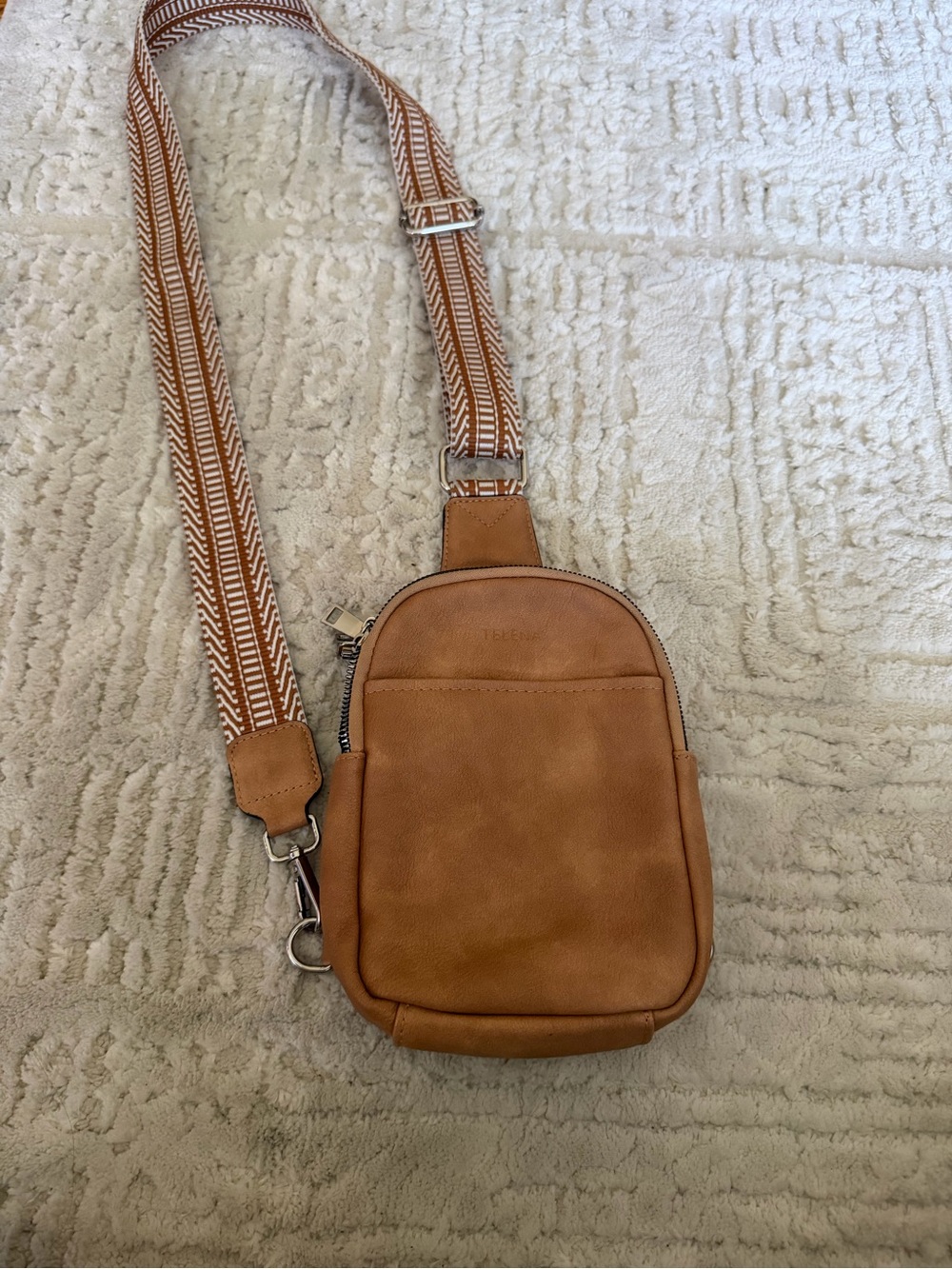 Telena Tan Crossbody Bag with Adjustable Strap